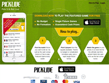Tablet Screenshot of footballfancast.picklive.com